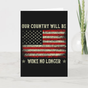 Tarjeta Nuestra Patria No Será Más Woke Trump 2025 Vint