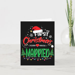 Tarjeta Nuestra primera Navidad casados recién casados Sr