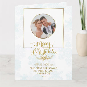 Tarjeta Nuestra Primera Navidad Como Sr. y la Sra. Persona