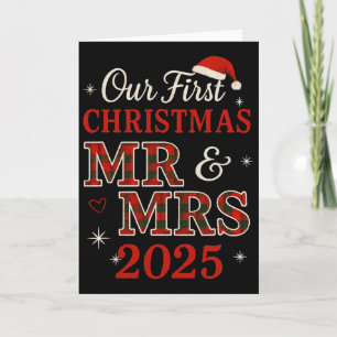 Tarjeta Nuestra Primera Navidad Como Sr. Y Sra. 2025 Coinc