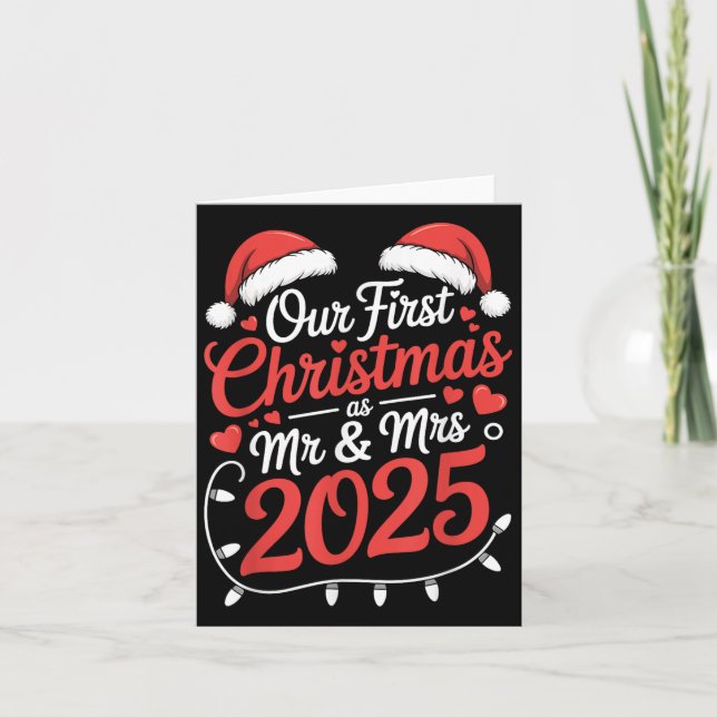 Tarjeta Nuestra Primera Navidad Como Sra. 2025 Parejas Cas (Anverso)
