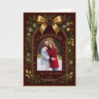 Tarjeta Nuestra Primera Navidad Juntos Fiesta de recién ca