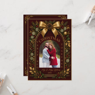 Tarjeta Nuestra Primera Navidad Juntos Fiesta de recién ca