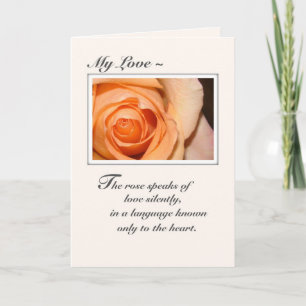 Tarjeta Nuestra Rosa Naranja de Aniversario
