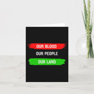 Tarjeta Nuestra sangre nuestra gente nuestro plan de liber
