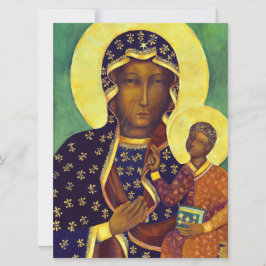 Tarjeta Nuestra Señora de Częstochowa Icono de la Madonna 