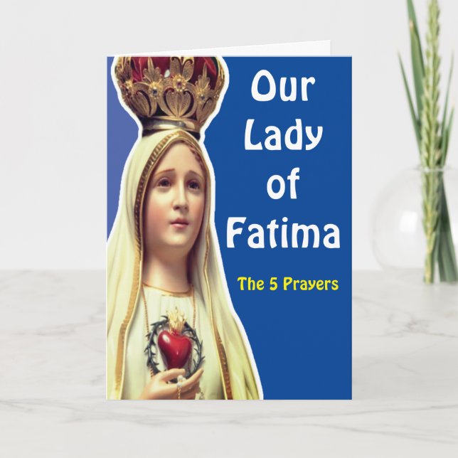 Tarjeta Nuestra Señora de Fátima (Anverso)