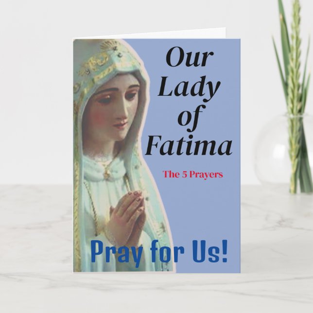 Tarjeta Nuestra Señora de Fátima (Anverso)