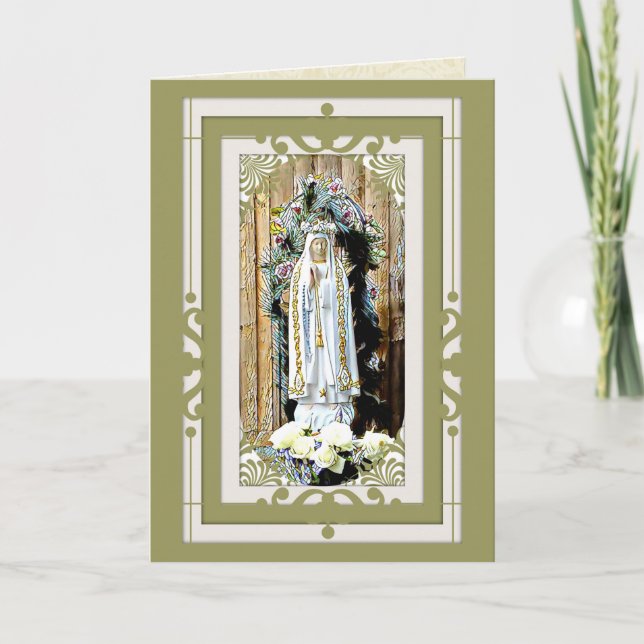 Tarjeta Nuestra Señora de Fátima 100 Año de Aniversario (Anverso)