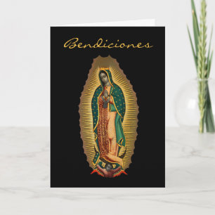 Tarjeta Nuestra Señora de Guadalupe Bendiciones Mexicano H