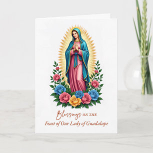 Tarjeta Nuestra Señora de Guadalupe, Día de la Fiesta, ben