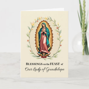 Tarjeta Nuestra Señora de Guadalupe, Día de la Fiesta, ben