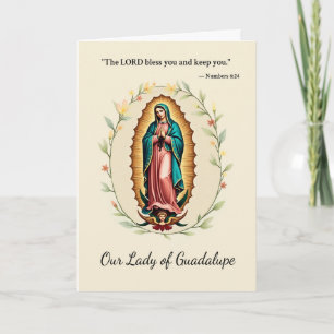 Tarjeta Nuestra Señora de Guadalupe Paz y Bendiciones de D