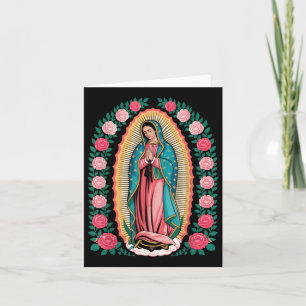 Tarjeta Nuestra Señora De Guadalupe Sant Mary Back Print C