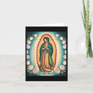 Tarjeta Nuestra Señora De Guadalupe Sant Mary Back Print C