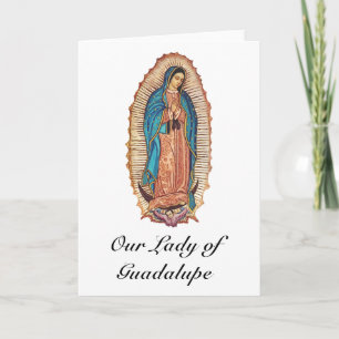 Tarjeta Nuestra Señora de Guadalupe Tilma Milagrosa Arte F