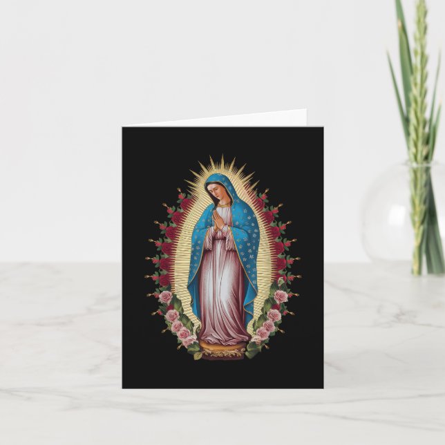 Tarjeta Nuestra Señora De Guadalupe Virgen María (Anverso)