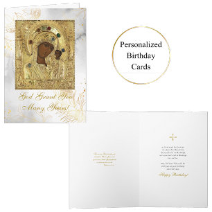 Tarjeta Nuestra Señora de Kazán, los Theotokos, cumpleaños