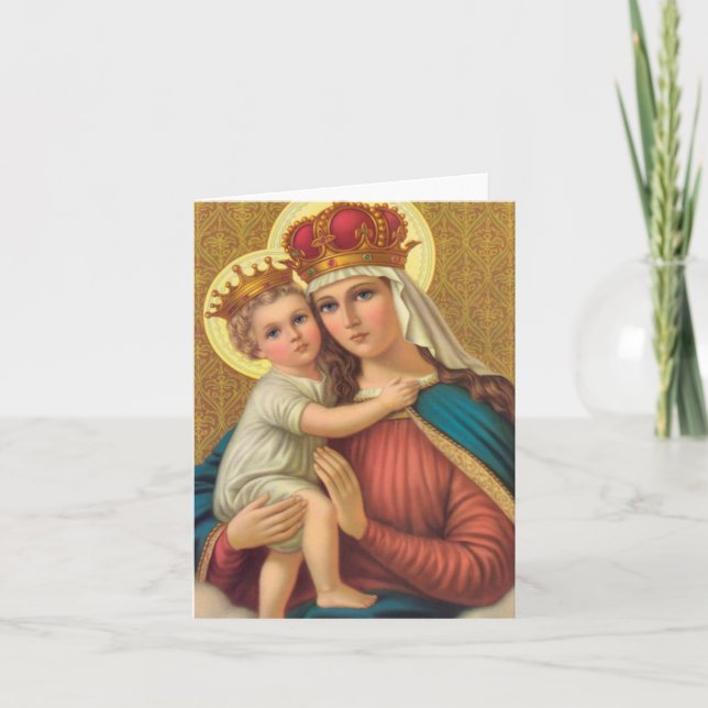 Tarjeta Nuestra Señora de la Buena Remediación Bendita Vir (Anverso)