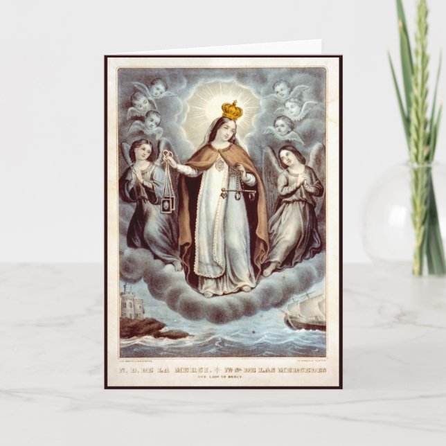 Tarjeta Nuestra señora de la misericordia (Anverso)
