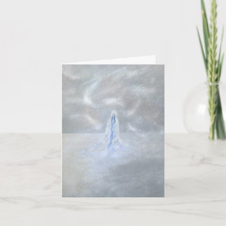 Tarjeta Nuestra señora de las nieves con el poema