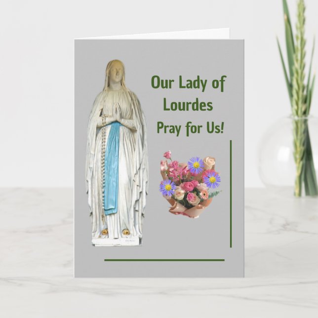 Tarjeta Nuestra Señora de Lourdes (Anverso)