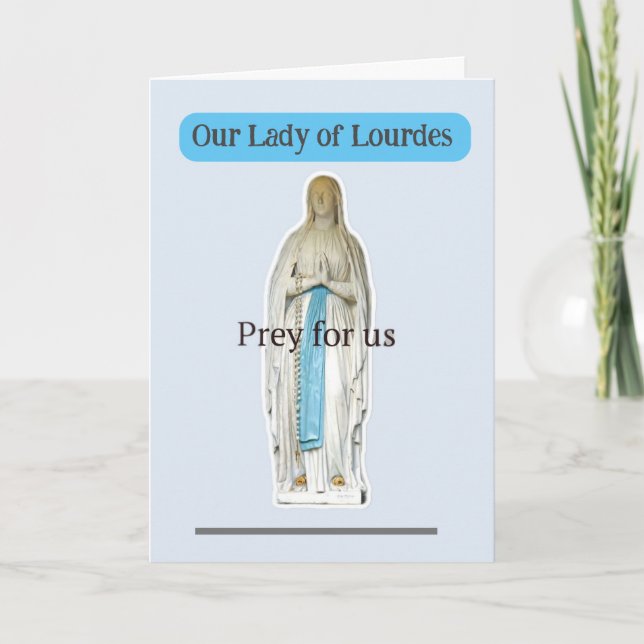 Tarjeta Nuestra Señora de Lourdes (Anverso)
