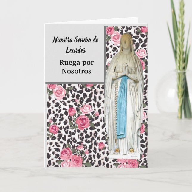 Tarjeta Nuestra Señora de Lourdes (Anverso)