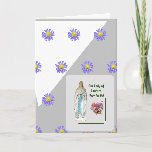 Tarjeta Nuestra Señora de Lourdes (Anverso)