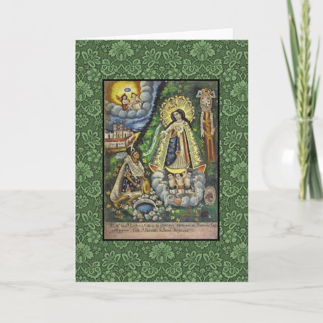 Tarjeta Nuestra Señora de Ocotlan Tlaxcala, México (Anverso)