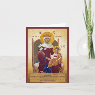 Tarjeta Nuestra Señora De Walsingham Con Kontakion Uno  