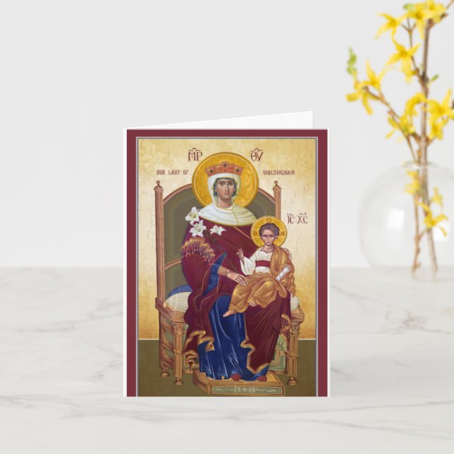 Tarjeta Nuestra Señora De Walsingham - Los Theotokos (flor amarilla)