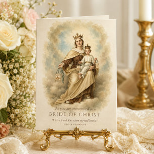 Tarjeta Nuestra Señora del Carmen Virgen Consagrada