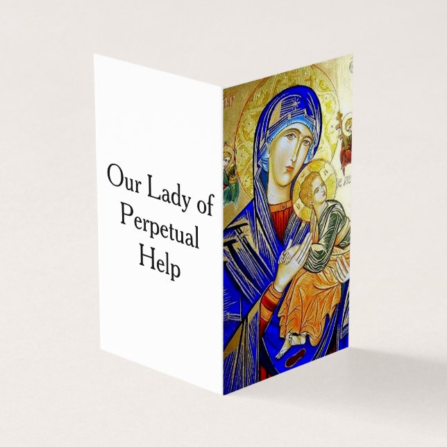 Tarjeta Nuestra Señora del Perpetuo Socorro (Exterior)