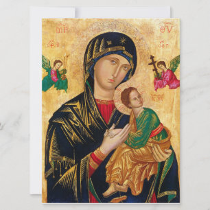 Tarjeta Nuestra Señora del Perpetuo Socorro Icono Virgen M