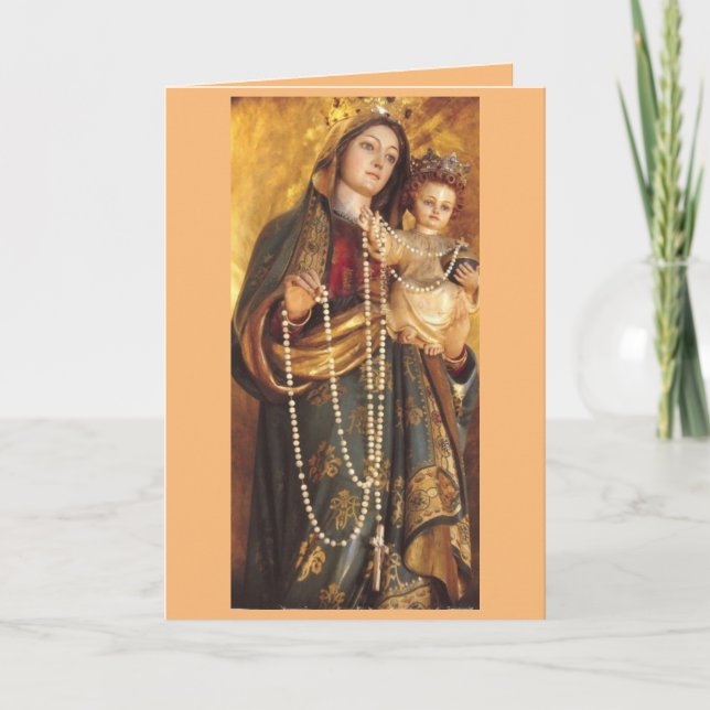 Tarjeta Nuestra Señora del Rosario (Anverso)