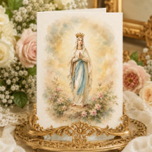 Nuestra Señora del Rosario Acuarela Católica