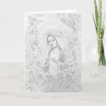 Nuestra Señora del Rosario, dibujando,