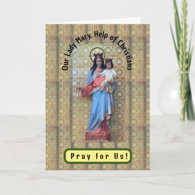 Tarjeta Nuestra Señora María, ayuda de los cristianos (Anverso)
