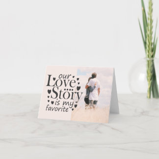 Tarjeta Nuestra tipografía de historias de amor foto de Sa