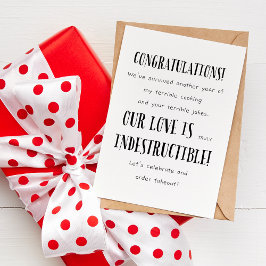 Tarjeta ¡Nuestro amor es indestructible! - Cita de amor pa