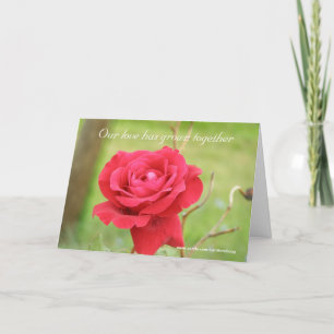 Tarjeta Nuestro amor ha crecido junto