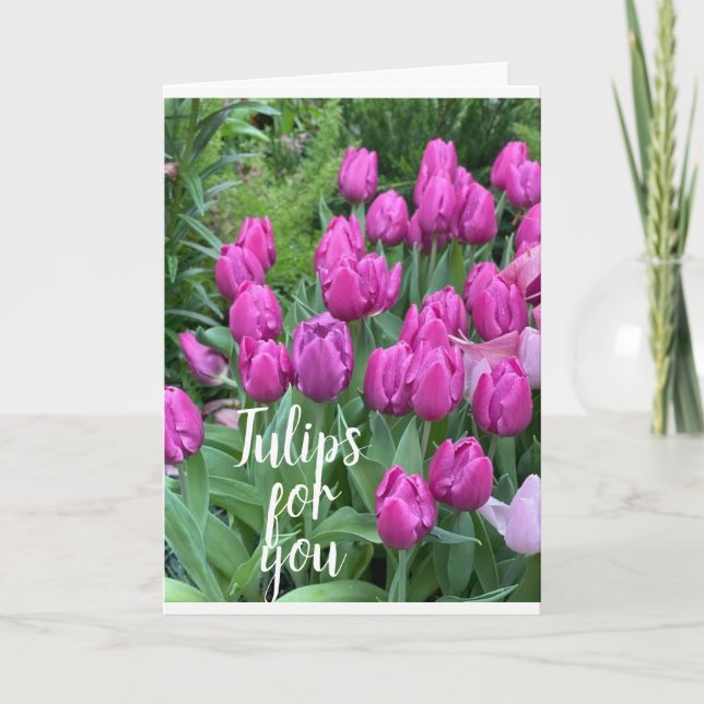 TARJETA ¡NUESTRO ANIVERSARIO" TULIPS/TODO MI AMOR A TI! (Anverso)