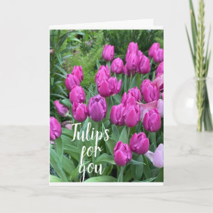 TARJETA ¡NUESTRO ANIVERSARIO" TULIPS/TODO MI AMOR A TI!