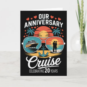Tarjeta Nuestro Crucero de Aniversario Celebrando 20 Años 