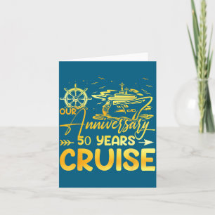 Tarjeta Nuestro crucero de aniversario de bodas número 50 