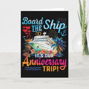Tarjeta Nuestro Crucero de Aniversario Esposo Esposa Parej
