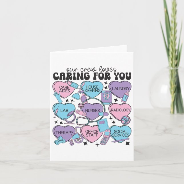Tarjeta Nuestro equipo ama cuidar tu limpieza Valenti (Anverso)