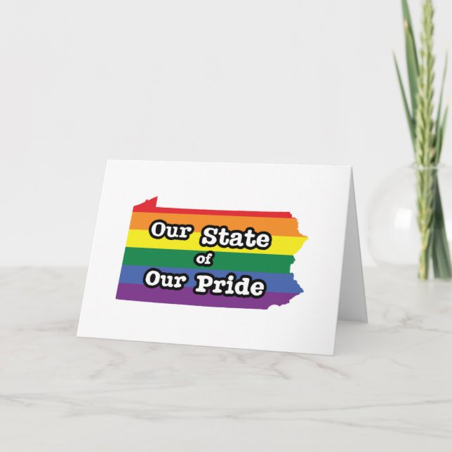 Tarjeta Nuestro estado de orgullo | Pennsylvania (Anverso)