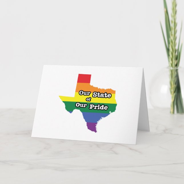 Tarjeta Nuestro estado de orgullo | Texas (Anverso)